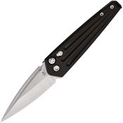 Medford NATQ30PVTS Auto Nosferatu Black Button Lock Knife Black Handles