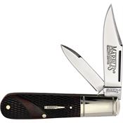 Marbles 684 Barlow Checkered Bone Folding Knife Brown Handles