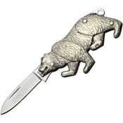 Novelty 272 Bear Folding Knife Nickel Silver Handles