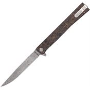Ocaso 10IFG Solstice Damascus Knife Dark Bronze Handles
