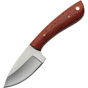 Pakistan 203487 Skinner Mahogany Satin Fixed Blade Knife Wood Handles