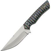 Pakistan 203492 203492 Satin Fixed Blade Knife Colorwood Handles