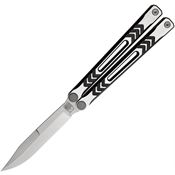 Revo NXSTTBK Nexus Balisong Stonewash Folding Knife Satin/Black Handles