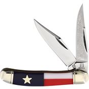 Rough Rider 2506 Texas Star Copperhead Knife Red, White,/Blue Handles