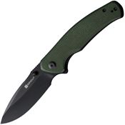 SenCut 200663 Slashkin Linerlock Knife Green Handles