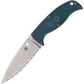 Spyderco FB31SBL2K390 Enuff 2 Satin Fixed Balde Knife Blue Handles