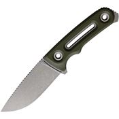 SOG 17350157 Provider Stonewash Fixed Blade Knife Green Handles