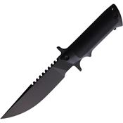 Tekna WESBS Wilderness Edge Survival Black Fixed Blade Knife Black Handles