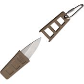 Tekna XET Xtra Edge Satin Fixed Blade Knife Tan Handles