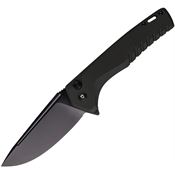 Tekto 3GBKBK1 F3 Charlie Black Button Lock Knife Black Handles