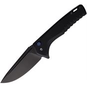 Tekto 3GBKBK12 F3 Charlie Button Lock Knife Black/Blue Handles