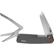 TRUE MTL0002 Dual Cutter Linerlock Knife Gray Handles