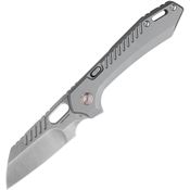 Vosteed MHET4 RSKAOS Top Sheepsfoot Linerlock Knife Gray Handles