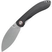 Vosteed TSNWMK Nightshade Stonewashed Linerlock Knife Black Micarta Handles