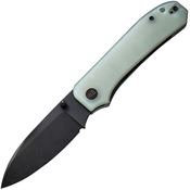 WE 210453 Big Banter Black Stonewashed Linerlock Knife Jade Handles