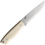 BRISA 079 Trapper 115 Scandi Knife Ivory Micarta Handles