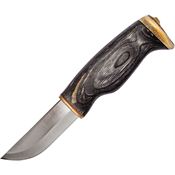 Arctic Legend 965 Hunter's Satin Fixed Blade Knife Black Birchwood Handles