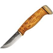 Arctic Legend 996 Handicraft Natural Fixed Blade Knife Curly Birchwood Handles