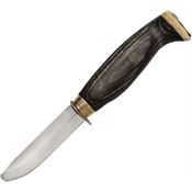 Arctic Legend 122 Child's Satin Fixed Blade Knife Black Birch Handles