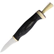 Arctic Legend 160 Mushroom Satin Fixed Blade Knife Black Birch Handles