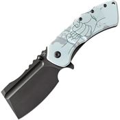 Kansept 1030B5 XL Korvid Black Stonewashed Linerlock Knife Jade Handles