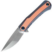 Kansept 1024A6 Kratos Stonewash Knife Blue Handles