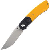 Kansept 2025B7 Reverie Stonewashed Linerlock Knife Black/Yellow Handles