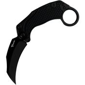 Reate 114 EXO-K Black Button Lock Knife Black Handles