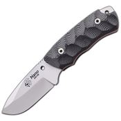 J&V Adventure 1214M Nano 2.0 Satin Fixed Blade Knife Black Handles