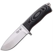 J&V Adventure 1217M Thor Satin Fixed Blade Knife Black Handles