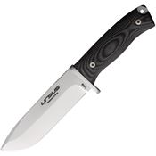 J&V Adventure 1012MN Ursus Satin Fixed Blade Knife Black Handles