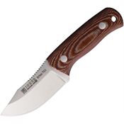 Joker RCD81 Erizo TS1 Satin Fixed Blade Knife Brown Handles