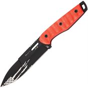 Hydra 13 Final Call V3 Fixed Blade Knife Orange Handles