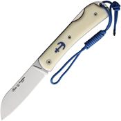 Nieto 168W Poseidon Lockback Knife White Micarta Handles