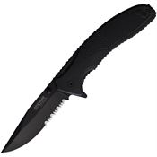 Bear & Son 61130 Black Sideliner Linerlock Knife Black Zytel Handles