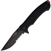 Bear & Son 61131 Black Assist Open Linerlock Knife Black G10 Handles
