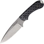 Bradford 32FE001A Guardian 3.2 Stonewash Fixed Blade Knife Textured Black Handles