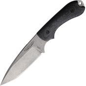 Bradford 32FE101A Guardian 3.2 3D Stonewash Fixed Blade Knife Black Micarta Handles