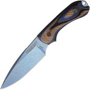 Bradford 3FE200PA Guardian 3 Blue PVD Fixed Blade Knife Blue G-Wood Handles