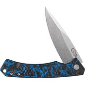 Case XX 25895 Marilla Framelock Knife Black/Blue Carbon Fiber Handles