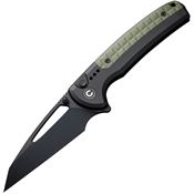 Civivi 22025B3 Sentinel Strike Button Lock Black Knife Green Handles