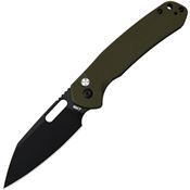 CJRB 1925ABGN Pyrite Button Lock Black Knife Green Handles