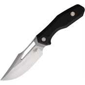 Dark Pines 003 WidowMaker 3.5 V2 Stonewash Fixed Blade Knife Black Handles