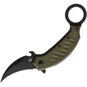 Fox 826OD Karambit Knife OD Green Handles