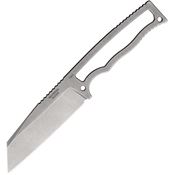 Halfbreed CFK04 Compact Field Whar Stonewash Fixed Blade Knife Skeletonized Handles