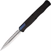 Heretic 0202ACFBLU H0202ACFBLU Auto Cleric II OTF CF/Blue Stonewash Knife Carbon Handles