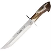 Katz CB10LTD Alamo Satin Fixed Blade Knife Crown Stag Handles