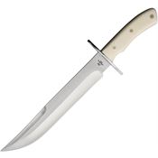 Katz CB10WM Alamo Bowie Fixed Blade Knife White Handles