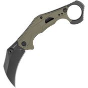 Kershaw 2064ODBW Outlier Black Assist Open Linerlock Knife Green Handles