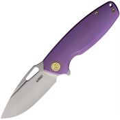 Kubey 360C Tityus Sandvik Knife Purple Handles